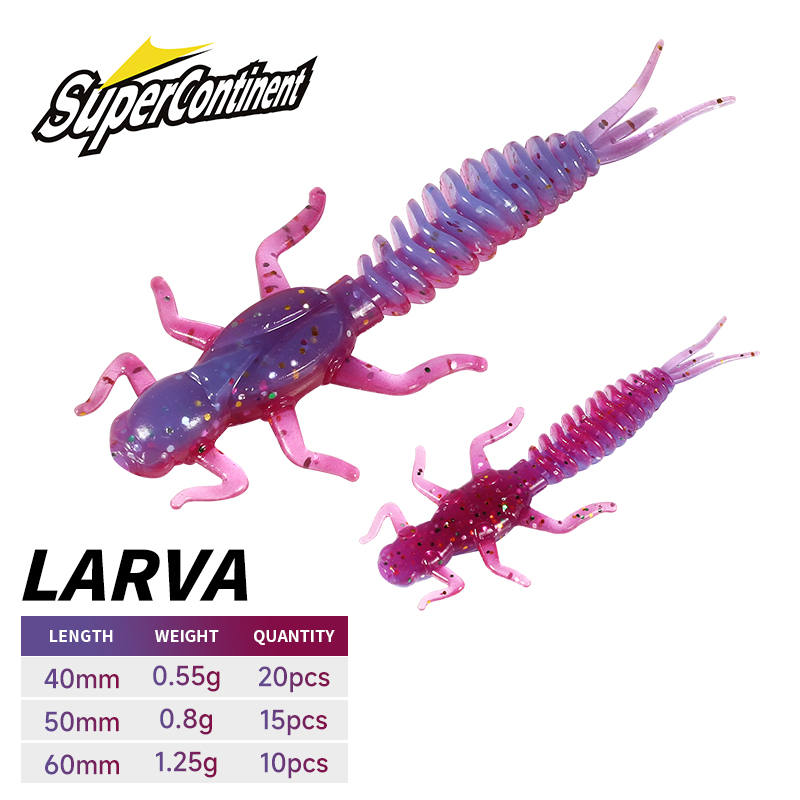 Fishing Equipment Deals - 2019New リーチソフトルアーソフトプラスチックルアー幼虫 6 センチメートル/5 センチメートルフローティング淡水スイムベイトシリコーンソフト餌ワーム釣り用