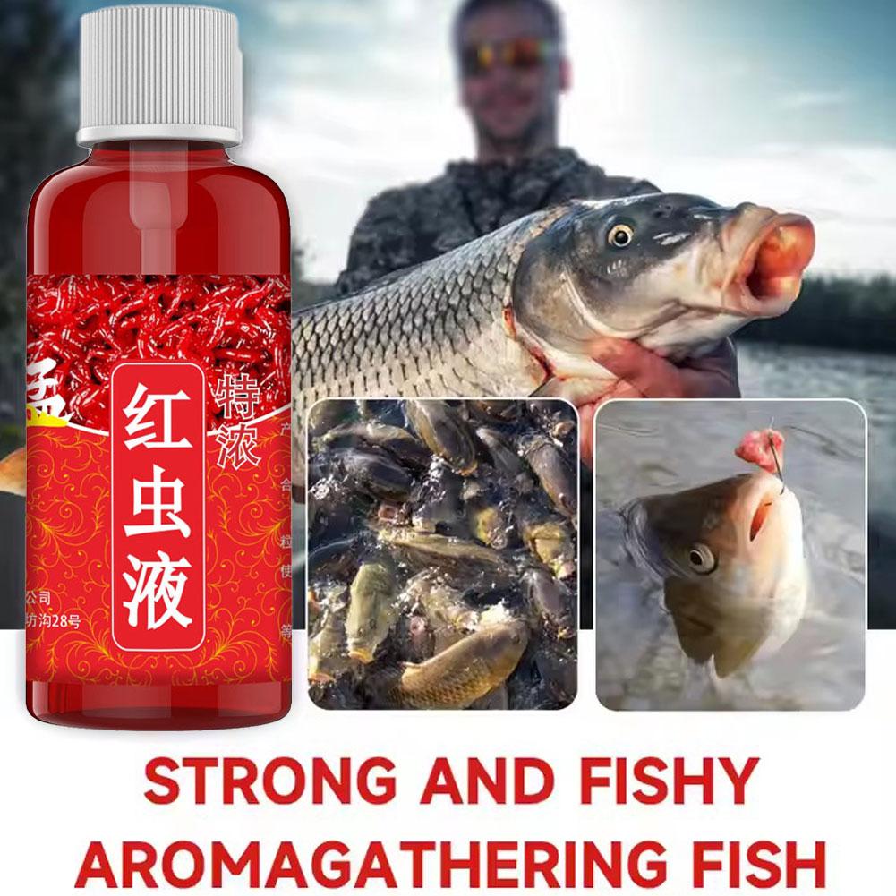 Fishing Equipment For Sale - 60 ミリリットル液体血ワーム香り魚誘引剤濃縮魚餌添加剤浸透性促進食欲トラウトタラ鯉バス