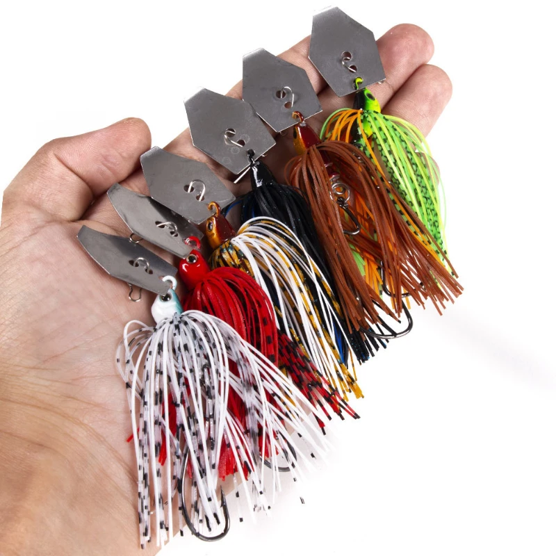 Fishing Equipment Deals - 6 ピース/セットチャターベイト釣りルアーキットスピナー釣り餌ウィードレスバズベイトワブラーペスカクランクベイトバスパイクスイムベイト用