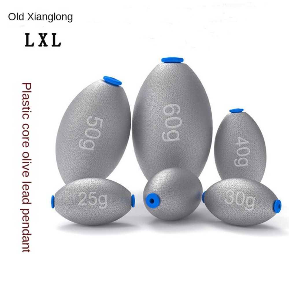 Fishing Equipment Tackle - プラスチックプラグ付きオリーブ型釣りリード、中空ルアー重量、3g-40g、5個