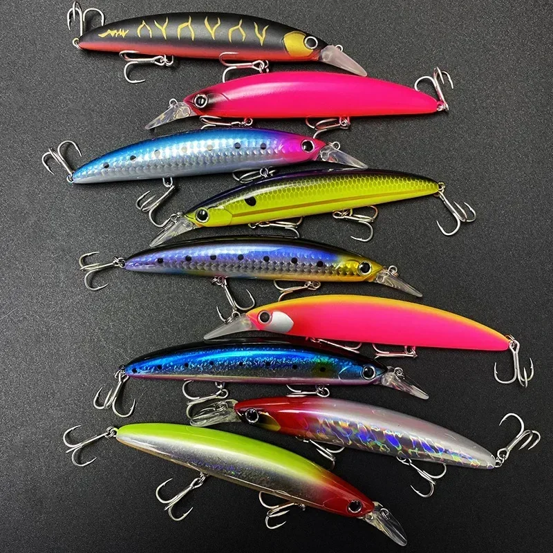 Fishing Equipment Deals - 釣り用フローティングミノールアー,人工餌,硬い素材,海,海,ビーチ,バス,パイク,パーチ,110mm, 20g