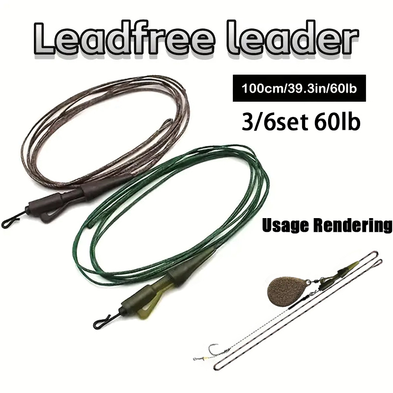 Fishing Equipment Bundle - 3/6個入り CarpCarp 釣り糸 レディータイド 100cm/27.22KG ヘリコプターチョッドリグ