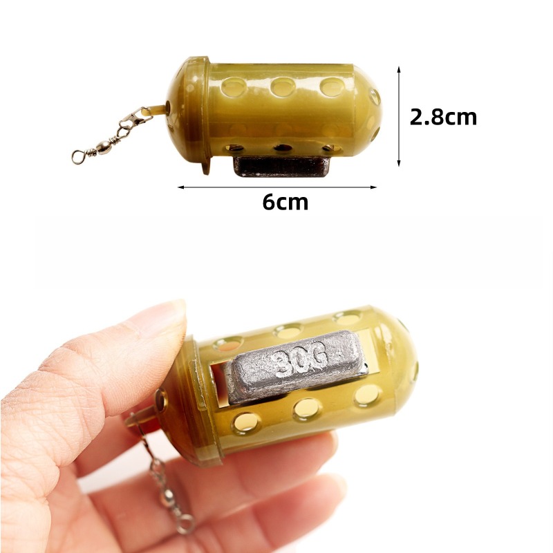 Fishing Equipment Bait - 6個入り鯉釣り用メソッドフィーダーセット、キャップ付きウェイト付き餌ケージ（30〜50g）、餌ケージ鯉釣り用具、餌ホルダーメソッド用