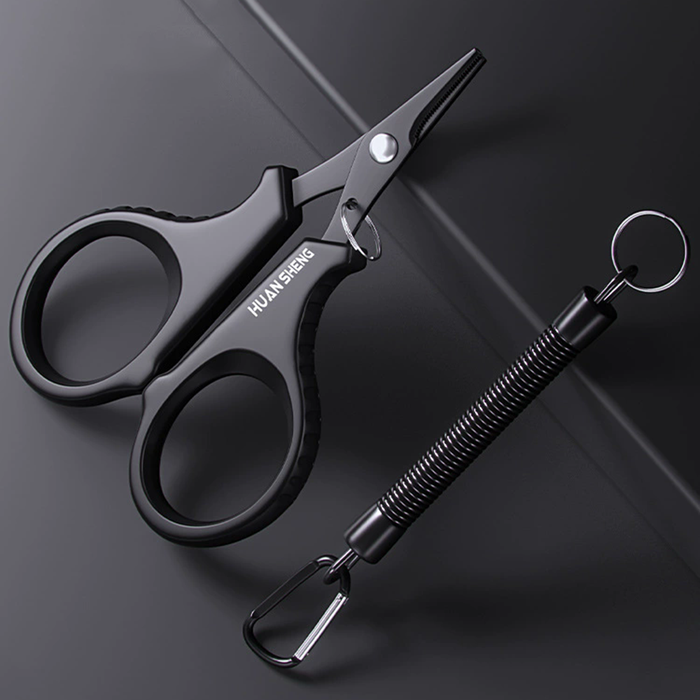 Fishing Pliers - 1 セットチタンコーティングステンレス鋼釣りはさみプライヤーカット PE 編組ラインカッタープライ鯉屋外釣りアクセサリーツール