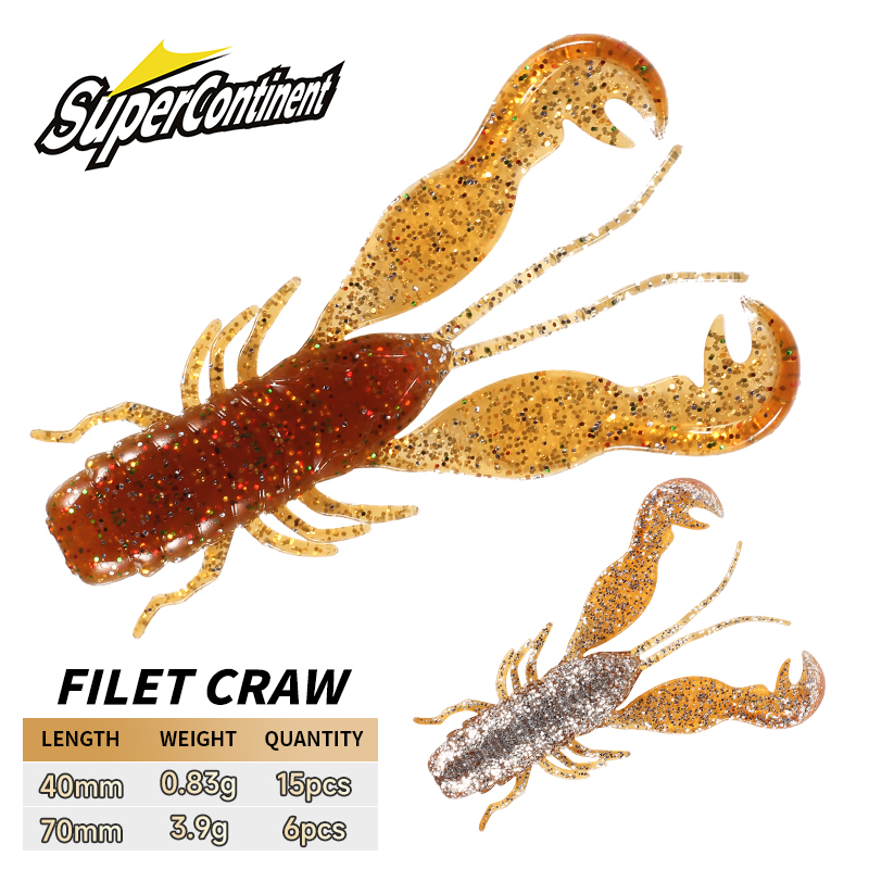 Fishing Equipment Deals - 2023 スーパーコンチネンタルフィレクローベイトパーチルアーソフトルアー釣りルアーエビロブスターソフトプラスチックルアー釣りルアー