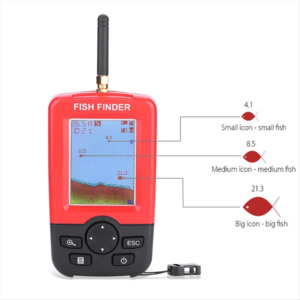 スーパーセール 100M ポータブルソナーフィッシュファイン - Fishing Equipment For Sale のレビューと価格