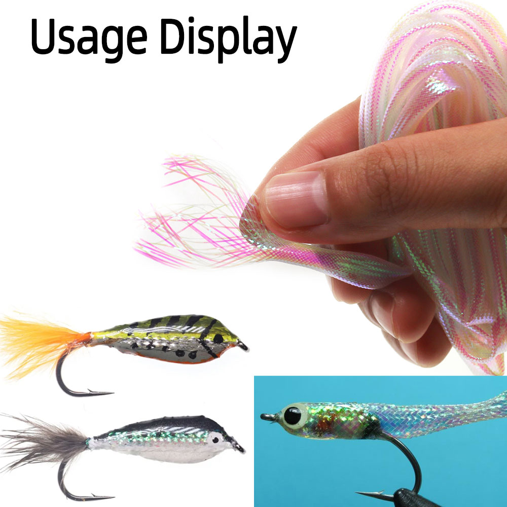 白いマイラーチューブ,編組パール,きらめく魚の鱗,フライリブ - Fishing Equipment Bundle のレビューと価格