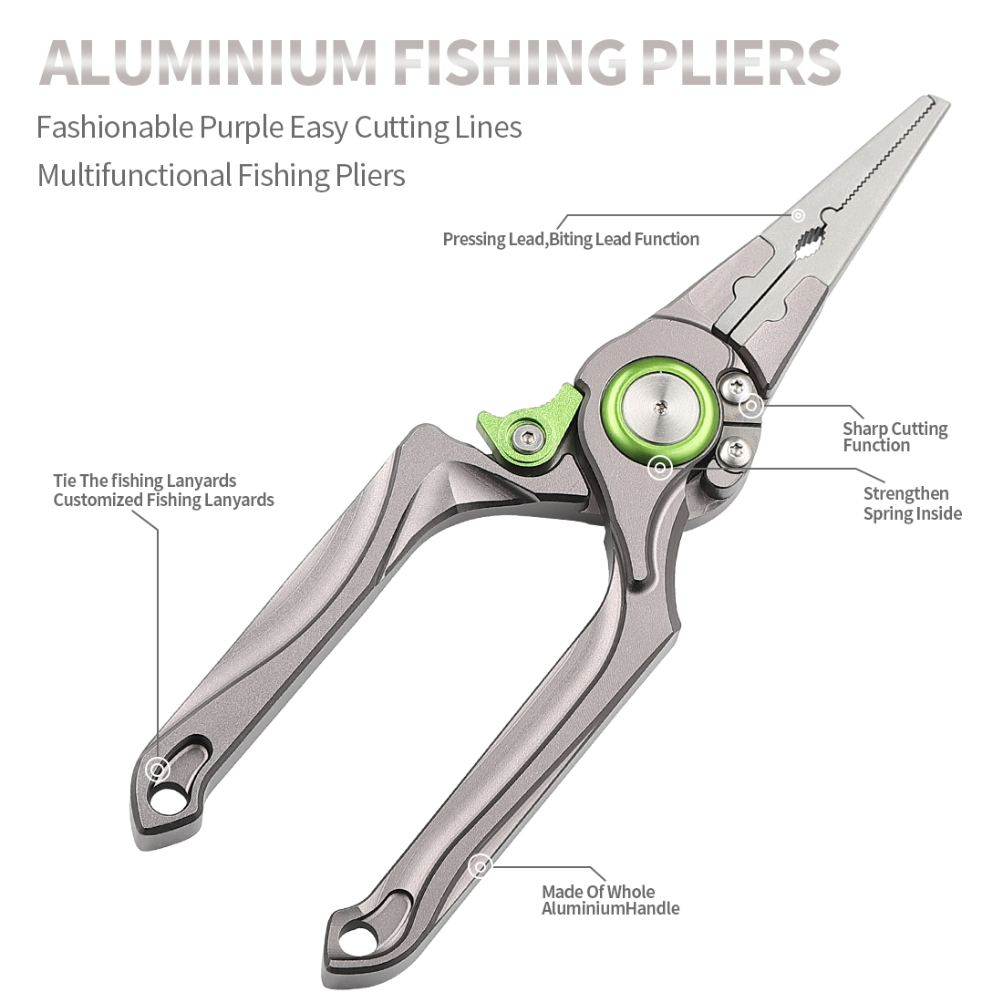 フルアルミ製フックリムーバー付き海水釣り用プライヤー、ランヤ - Fishing Pliers のレビューと価格