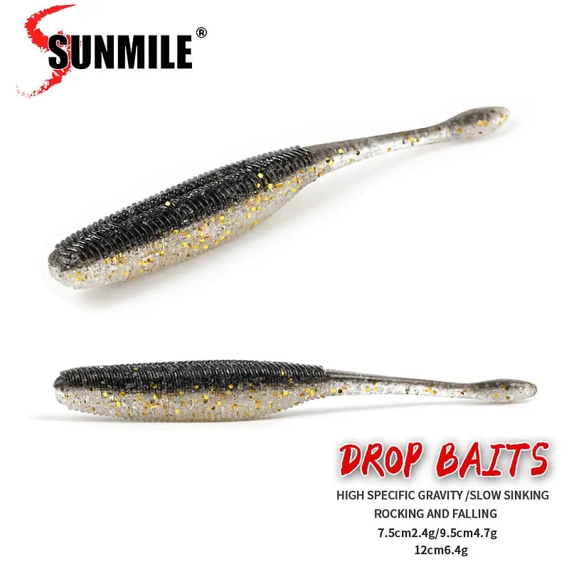 SUNMILE 釣りルアードロップソフト餌 7.5/9.5/ - Fishing Equipment Deals のレビューと価格