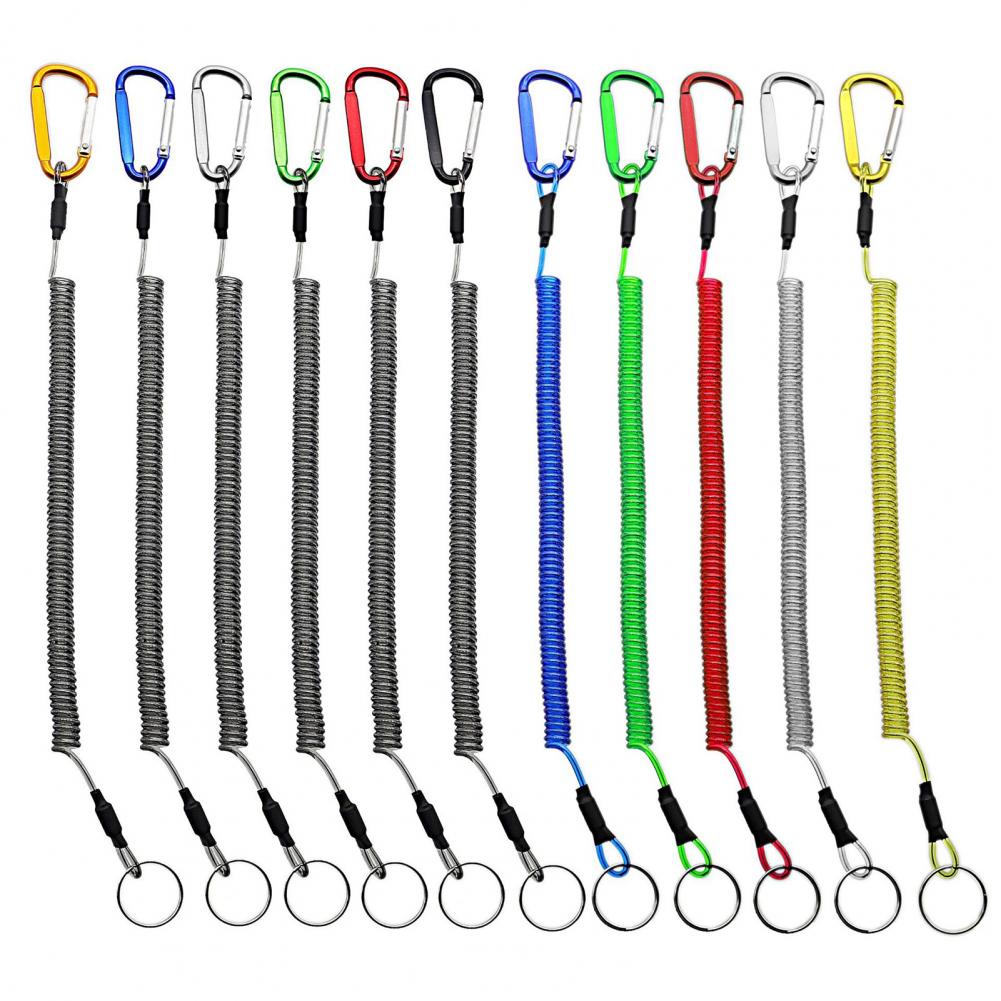 紛失防止ロープ キーリング付き格納式 カラビナ付き 盗難防止 - Fishing Pliers のレビューと価格